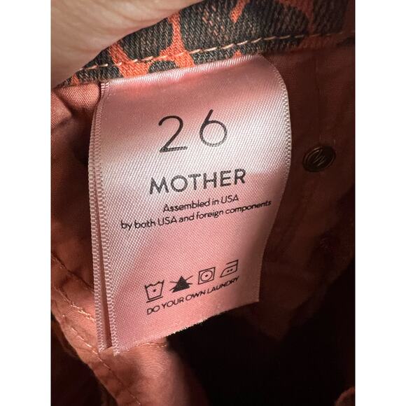 Mother High Waisted Looker Ankle Fray Leopard Jeans in Animal Attraction Size 26 - Picture 11 of 11